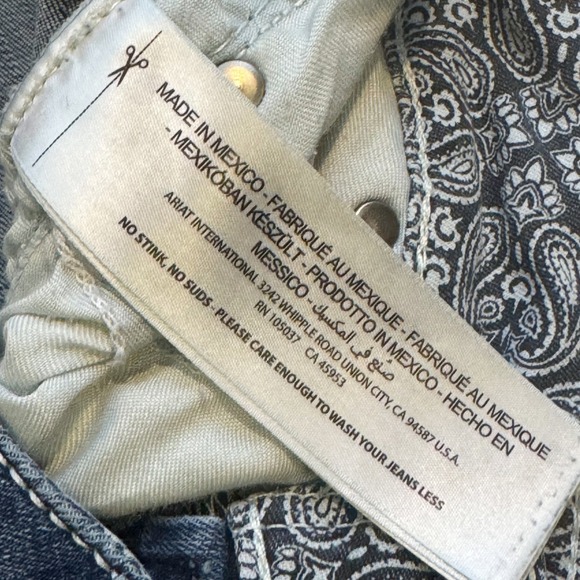 Ariat Real Denim Dresden Women's Straight Leg Jeans Size 31R Blue Western - Picture 10 of 12